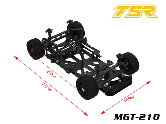MGT-210 1/10 Grand Touring Car Kit, Wheelbase 210mm
