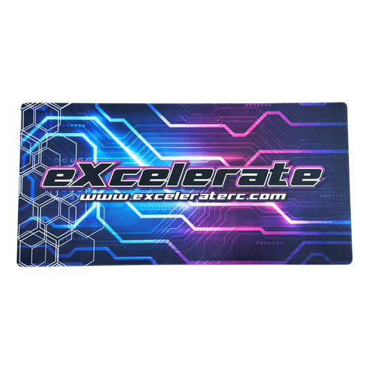 eXcelerate RC Pit Mat 24x48 Inch, Anti-Fray Edging, Durable Rubber Base