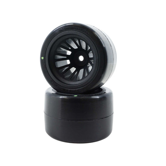 High-Performance F1 RC Pre-Mounted Rear Asphalt Tyres - Optimal Traction & Stability