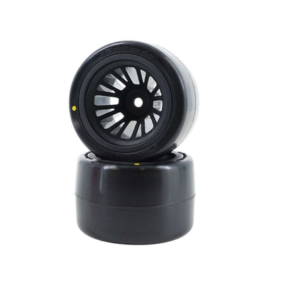 High-Performance F1 RC Pre-Mounted Rear Asphalt Tyres - Optimal Traction & Stability