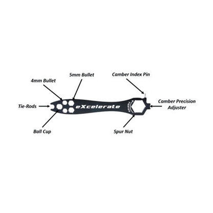 eXcelerate Prodigy RC Multi-Tool: Precision Camber, Spur Gear, Tie-Rod Adjustment