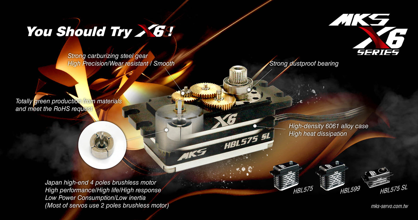 MKS HBL575SL High Voltage Brushless Low Profile RC Car Digital Servo